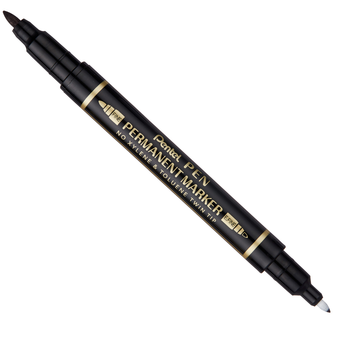 pentel-marcatore-permanente-twin-tip-doppia-punta-f-ef-nero