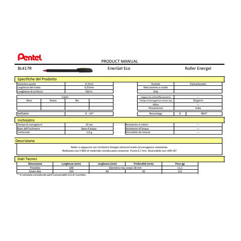 pentel-roller-ricaricabile-energel-cappuccio-96-riciclato-conf-12-pezzi-blu-bl417r-c