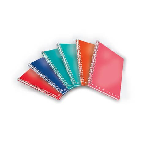 pigna-quaderno-maxi-spiralato-4-fori-monocromo-70-fogli-a4-80-g-m2-colori-assortiti-quadretti-4m-0215555-4m