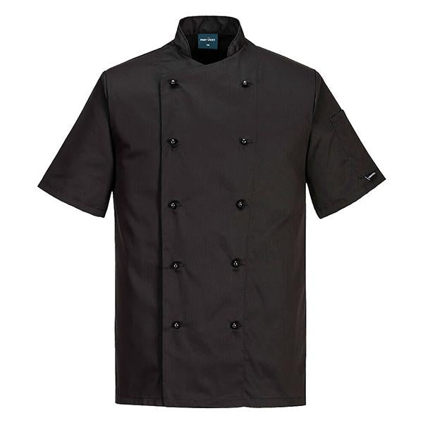 portwest-giacca-cuoco-kent-maniche-corte-tg-xxl-nero