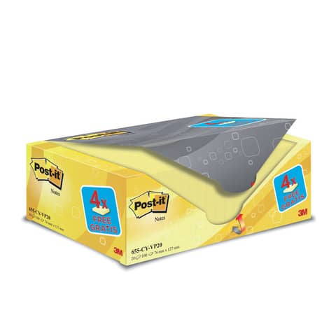post-it-foglietti-riposizionabili-post-it-notes-giallo-canary-76x127-mm-value-pack-164-blocchetti-gratis-655-vp20