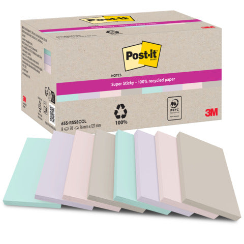 post-it-super-sticky-foglietti-riposizionabili-post-it-super-sticky-carta-riciclata-76x127-mm-colori-assortiti-conf-8-blocch-70-ff