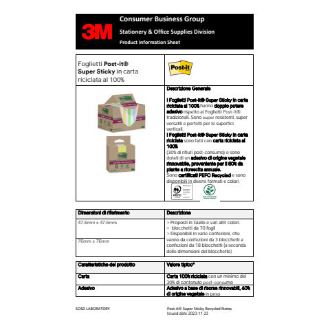 post-it-super-sticky-foglietti-riposizionabili-post-it-super-sticky-carta-riciclata-76x76-mm-giallo-rosa-conf-2-blocch-70-ff