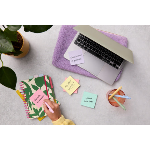 post-it-super-sticky-foglietti-riposizionabili-post-it-super-sticky-carta-riciclata-76x76-mm-giallo-rosa-menta-lilla-cubo-276-ff