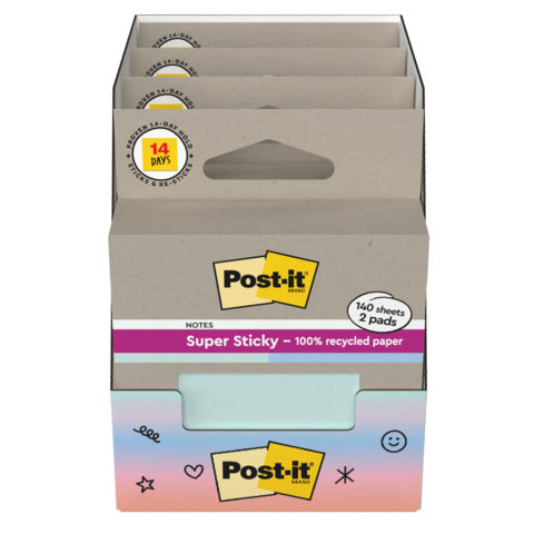 post-it-super-sticky-foglietti-riposizionabili-post-it-super-sticky-carta-riciclata-76x76-mm-menta-blu-conf-2-blocch-70-ff