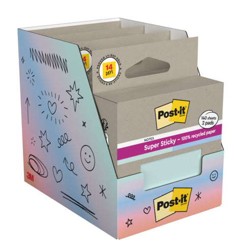 post-it-super-sticky-foglietti-riposizionabili-post-it-super-sticky-carta-riciclata-76x76-mm-menta-blu-conf-2-blocch-70-ff