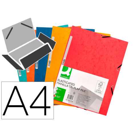 q-connect-cartellina-3-lembi-elastico-24-3x32-cm-cartoncino-manilla-375-g-mq-assortiti-cf-10-kf02174
