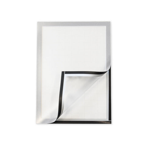 q-connect-cornici-magnetiche-a3-pp-retro-autoadesivo-argento-conf-2-pz-kf22375
