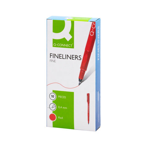 q-connect-fineliner-0-4-mm-rosso-conf-10-pezzi-kf25009