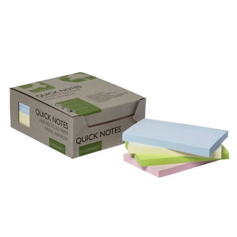 q-connect-foglietti-riposizionabili-riciclati-colori-assortiti-arcobaleno-pastello-conf-12-blocchetti-100