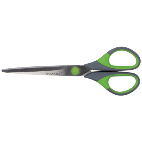 q-connect-forbici-blister-softgrip-lame-simmetriche-grigio-verde-17-5-cm-kf00753