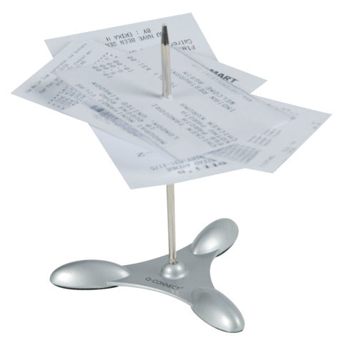 q-connect-infilzascontrini-11-cm-argento-metallo-inserti-gomma-kf14631