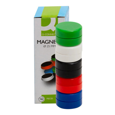 q-connect-magneti-lavagne-bianche-25-mm-nero-conf-10-pz-kf02638