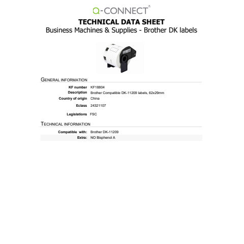 q-connect-nastro-compatibile-brother-dk-11209-indirizzi-carta-bianca-62x29-mm-rotolo-800-et-kf18804
