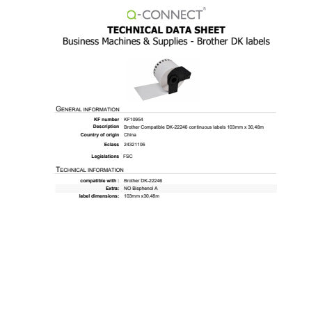 q-connect-nastro-compatibile-brother-dk-22246-carta-bianca-lunghezza-continua-103-mm-x-30-48-m-kf10954
