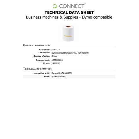 q-connect-nastro-compatibile-etichettatrici-dymo-labelwriter-xl-extra-large-104x159-mm-rotolo-220-et-