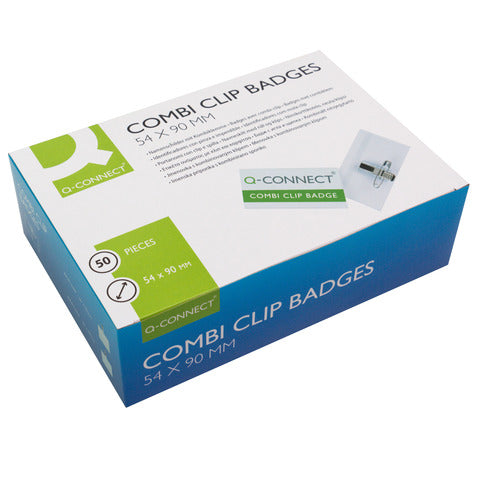 q-connect-portabadge-plastica-clip-spilla-90x54-mm-conf-50-kf01567