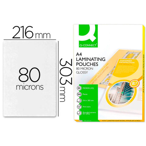 q-connect-pouches-plastificatrici-2x80-m-finitura-lucida-a4-conf-100-pezzi-kf04114