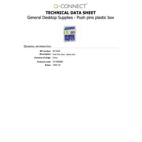q-connect-spilli-bacheca-blu-scatola-100-pezzi-kf15269