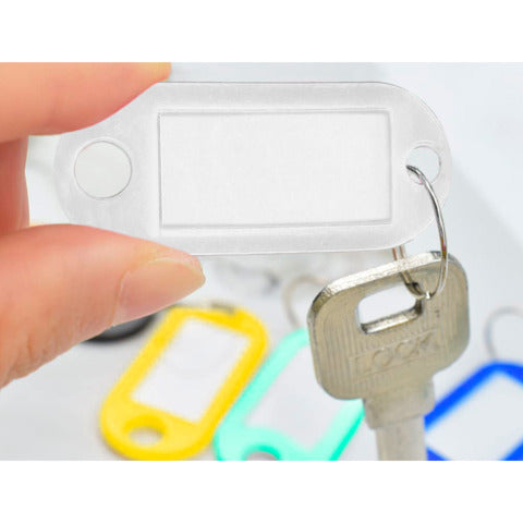 q-connect-targhetta-portachiavi-standard-plastica-5x2-2-cm-bianco-confezione-10-pezzi-kf10874