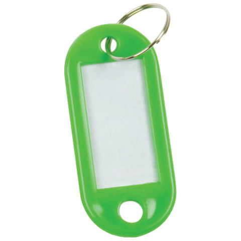 q-connect-targhetta-portachiavi-standard-plastica-5x2-2-cm-verde-confezione-10-pezzi-kf10871