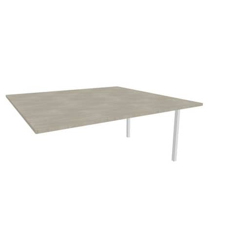 quadrifoglio-postazione-aggiuntiva-bench-piano-rovere-160x160xh-75-cm-gamba-ponte-acciaio-argento-practika-p3-ecbic16-rk-a