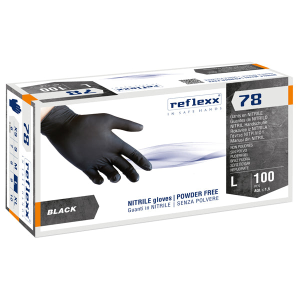reflexx-conf-100-guanti-nitrile-r78-s-polvere-tg-l-nero