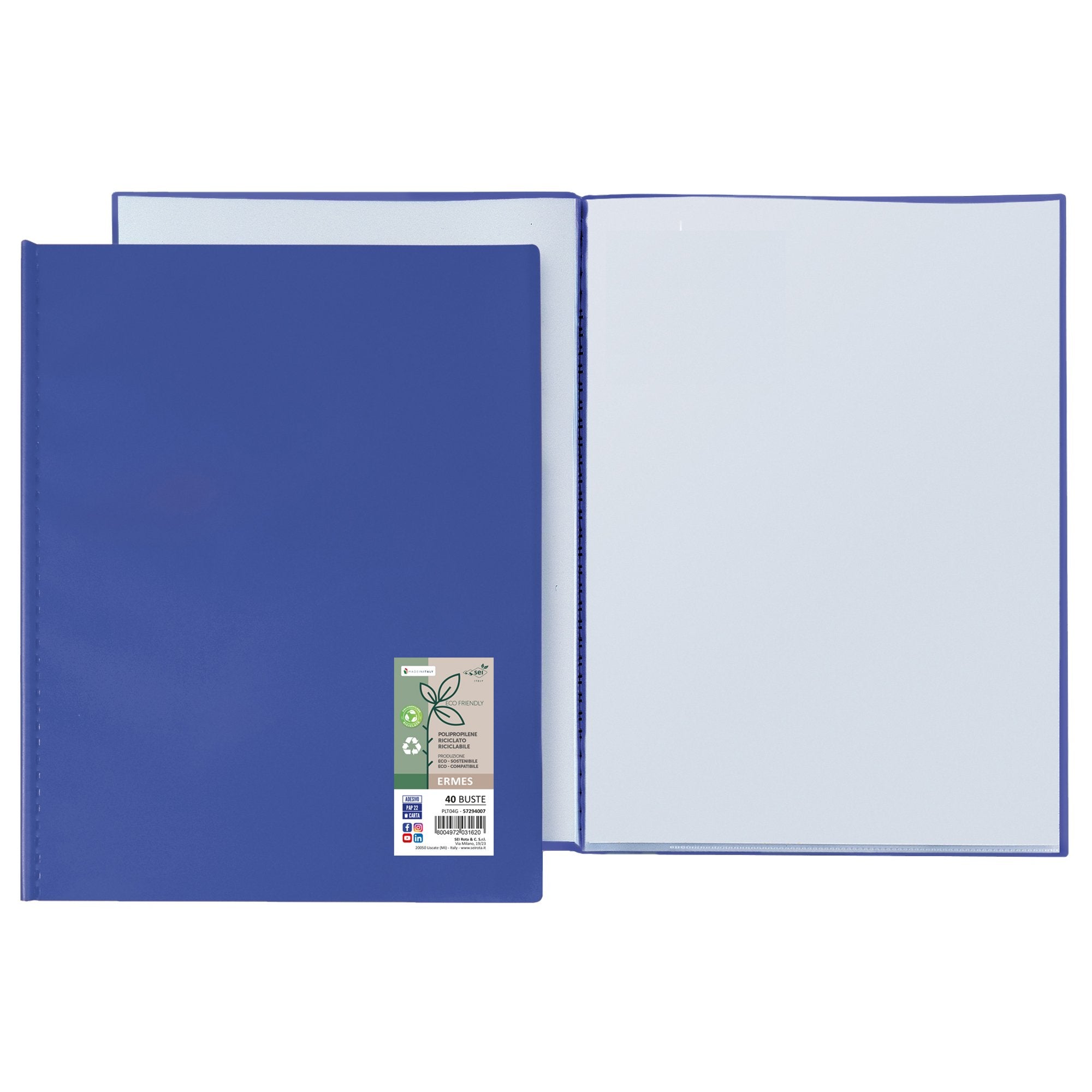 sei-rota-portalistini-ermes-pp-riciclato-40-buste-blu-rota