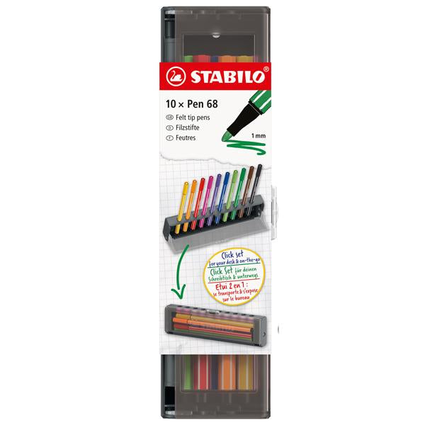 stabilo-click-set-10-pennarelli-pen-68-colori-assortiti