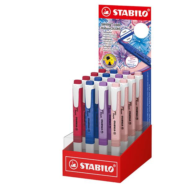 stabilo-expo-16-evidenziatori-swing-cool-naturalcolors-wildflower-colori-assortiti-stab