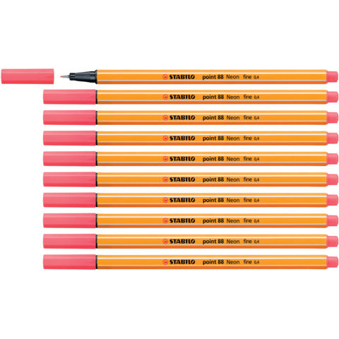 stabilo-fineliner-point-88-0-4-mm-rosso-neon-88-040