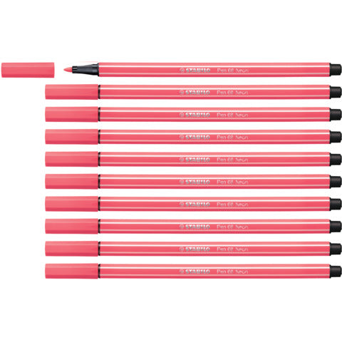 stabilo-pennarelli-pen-68-1-mm-rosso-fluo-68-040