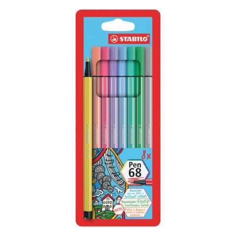 stabilo-pennarelli-pen-68-tratto-1-mm-conf-8-colori-assortiti-pastel-eo68-8-01