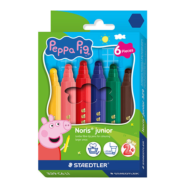 staedtler-astuccio-6pz-pennarello-jumbo-noris-junior-peppa-pig-colori-assortiti