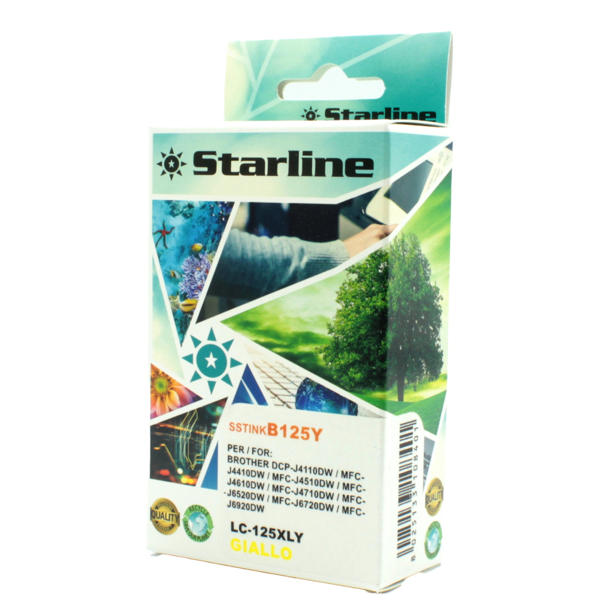 starline-cartuccia-ink-giallo-print-c-brother-lc-125xly
