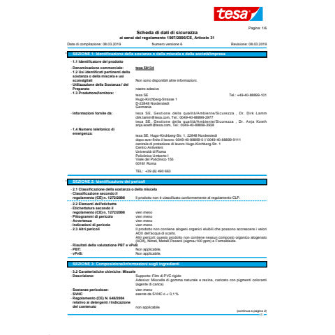 tesa-nastro-segnaletico-signal-universale-opp-adesivo-acrilico-50mm-x-66m-rosso-bianco-58134-00000-00
