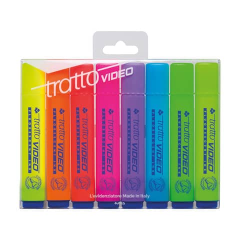 tratto-evidenziatori-video-1-5-mm-assortiti-busta-pet-riciclato-8-pezzi-assortiti-f832100