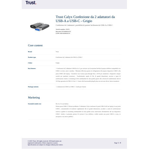 trust-adattatore-calyx-usb-a-usb-c-conf-2-pz-grigio-25573
