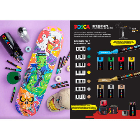 uni-posca-gift-box-marcatore-tempera-punta-media-colori-assortiti-tappo-barattolo-rosso-m-84008547