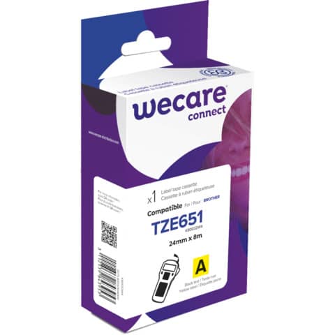 wecare-nastro-compatibile-brother-24-mm-x-8-mt-nero-giallo-k80032w4