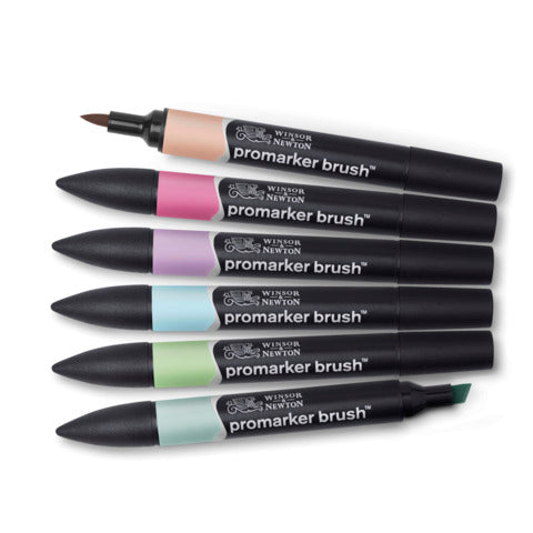 winsor-newton-pennarelli-winsornewton-promarker-brush-doppia-punta-scalpello-pennello-conf-6-colori-assortiti-pastello-0290125