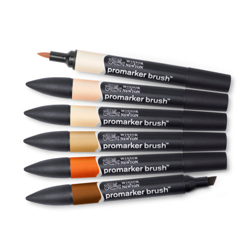winsor-newton-pennarelli-winsornewton-promarker-brush-doppia-punta-scalpello-pennello-conf-6-pz-colori-assortiti-carne-0290127